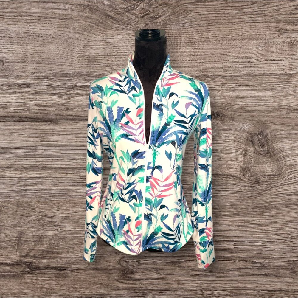 Tommy Bahama Tennis Golf Long Sleeve Full Zip Jacket Womens. Size M.